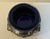 Vintage Silverplate & Cobalt Glass Footed Salt Cellar / Decorative Vanity Bowl For Sale - Image 10 of 12