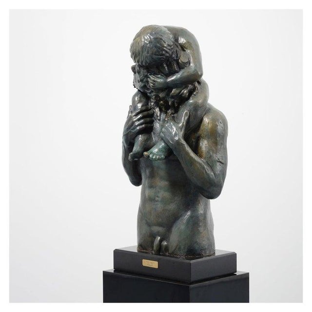 Impressionist 1980s “Victor Salmones ‘Primogénito’ Bronze Sculpture, Edition 5/10 For Sale - Image 3 of 16