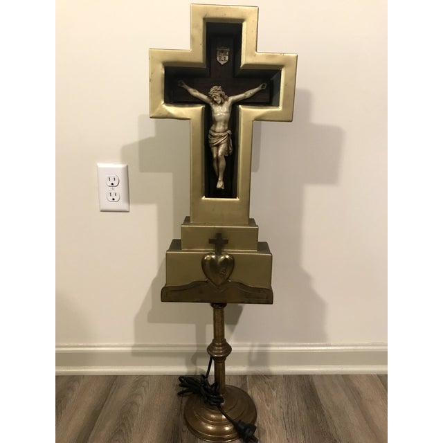 1930s Crucifix Neon Light Floor Lamp For Sale - Image 4 of 10