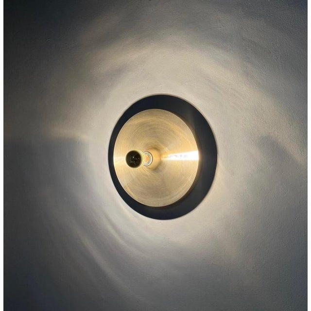 Space Age Ceiling Lamp in Brass-Colored Aluminum from Teka, 1970s For Sale - Image 6 of 11