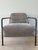Contemporary Pair of Baxter "Bruxelles" Armchairs by Paola Navone in Grey Suede & Anthracite Leather For Sale - Image 3 of 8