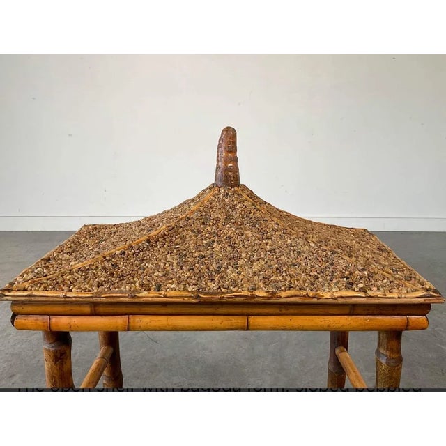 Tony Duquette Vintage Duquette Style Rattan Pagoda Hanging Shelf For Sale - Image 4 of 9
