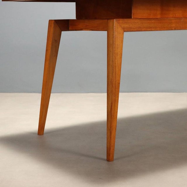 Oak Wood Table with Colored Top, 1960s For Sale - Image 5 of 8