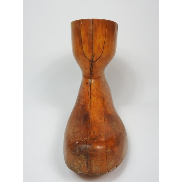 Early 20th Century Wood Boot Form For Sale - Image 4 of 7