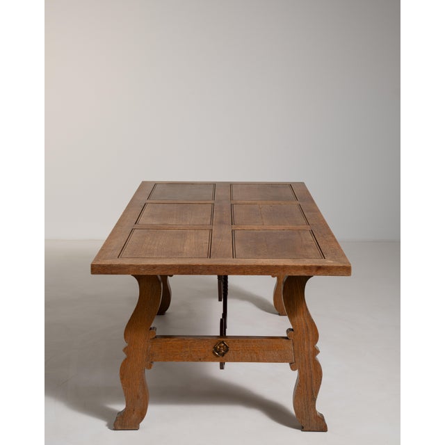 Spanish 1960s Spanish Table with Iron Accents For Sale - Image 3 of 15