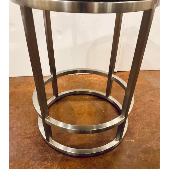 Hooker Furniture Hooker Modern Satin Nickel Laurel Creek Counter Stools Set of 4 For Sale - Image 4 of 4