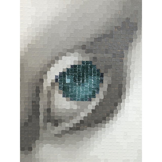 Francisco Vital "Tamara de Lempicka 'Young Lady with Gloves'" Contemporary Pixelated Painting, 2021 For Sale - Image 10 of 10