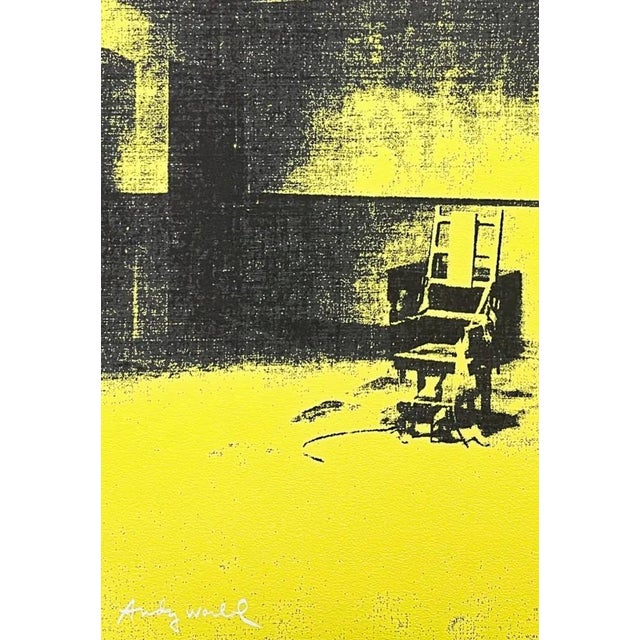 After Andy Warhol, Electric Chair Yellow, 1980s, Print For Sale - Image 3 of 6
