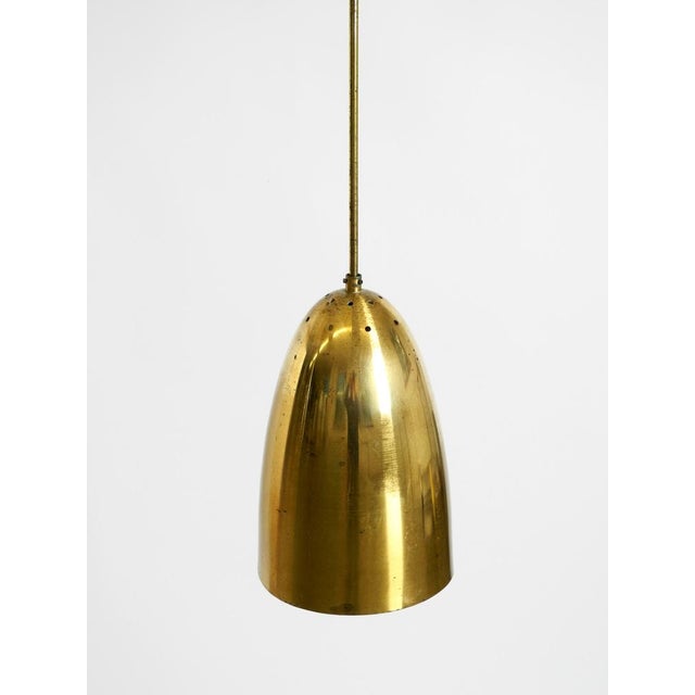 Mid-Century Modern Brass Height-Adjustable Pendant Lamp, 1950s For Sale - Image 4 of 18
