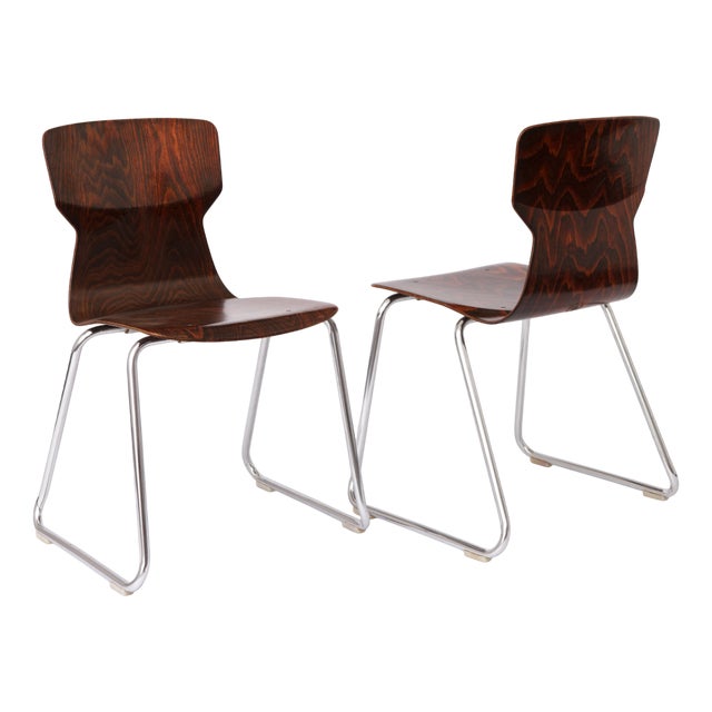 Vintage German Casala Stackable Chairs, 1970s, Set of 2 For Sale