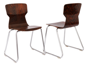 Vintage German Casala Stackable Chairs, 1970s, Set of 2