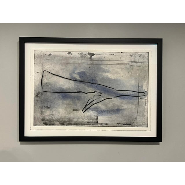 1990s Curt Asker (1930-2015), Abstract Etching, 2/3, Eye Catching, Uniquely Embellished, Signed For Sale - Image 5 of 5