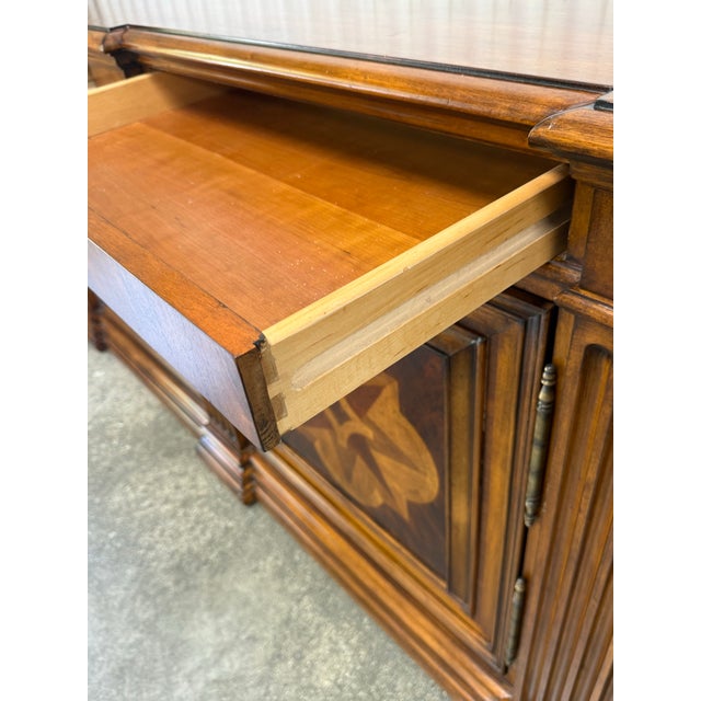 Ethan Allen Marquetry Lombard Inlaid Tuscan Sideboard For Sale - Image 9 of 12