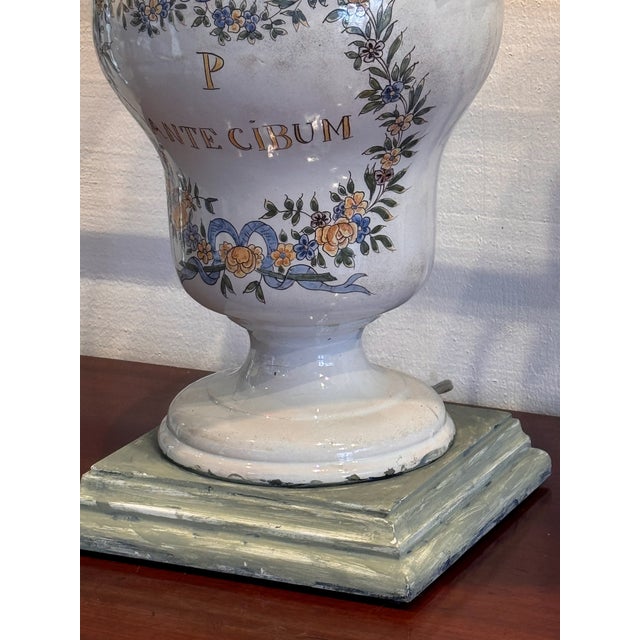 Pair of 1980s Faience Lamps For Sale - Image 4 of 9