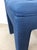 Vintage Blue Upholstered Parsons Style Stool With Tufted Seat For Sale - Image 9 of 12