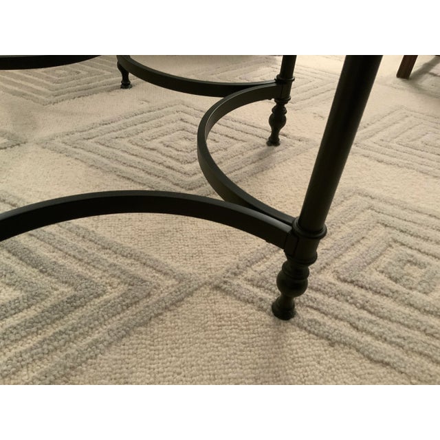Modern 1970s Black & Glass Hexagon Coffee Table For Sale - Image 3 of 12