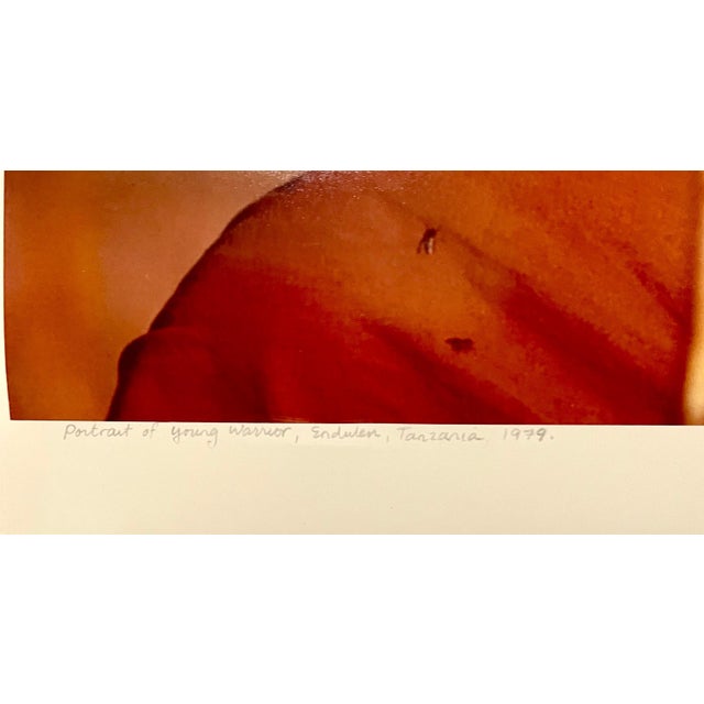 Printmaking Materials Carol Beckwith, Rare Vintage Color C Print Photograph African Maasai Warrior Chromogenic Photo, 1979 For Sale - Image 7 of 9