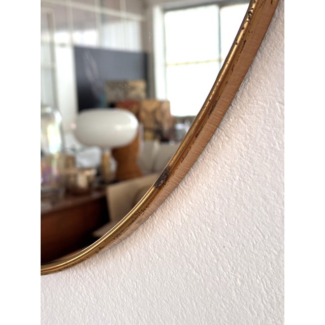 Large Italian Wall Mirror with Original Brass Frame, 1970s For Sale - Image 14 of 18
