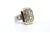 White Gold Ring with Brilliant-Cut Diamonds and Cut-Out Corners For Sale - Image 5 of 10