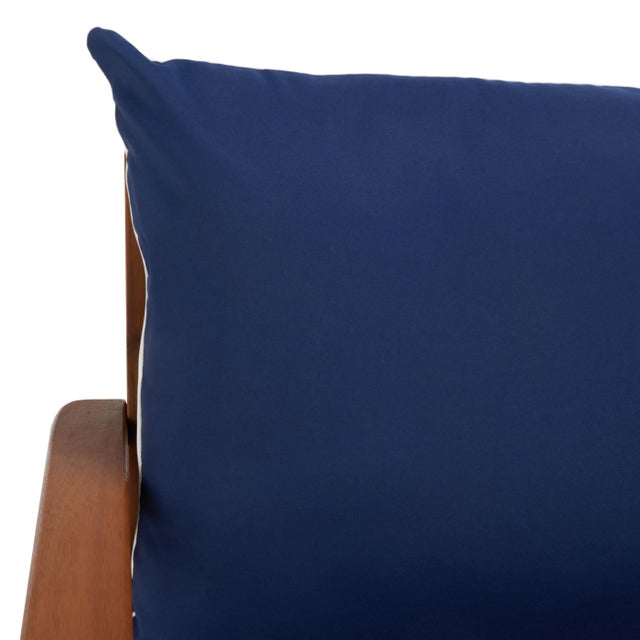 Deacon 4 Piece Living Set - Natural/Navy Blue For Sale - Image 4 of 8