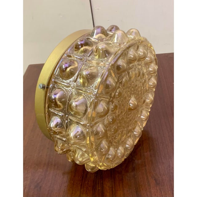 Mid-Century Modern Vintage Bubble Glass Bathroom Flush Mount or Sconce by E. S. Horn, 1970s For Sale - Image 3 of 12