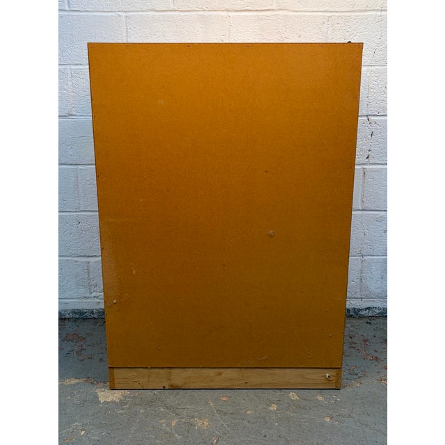 Wood Late 20th Century Post-Modern Rounded Edge Honey Oak Five Drawer Highboy Dresser For Sale - Image 7 of 11