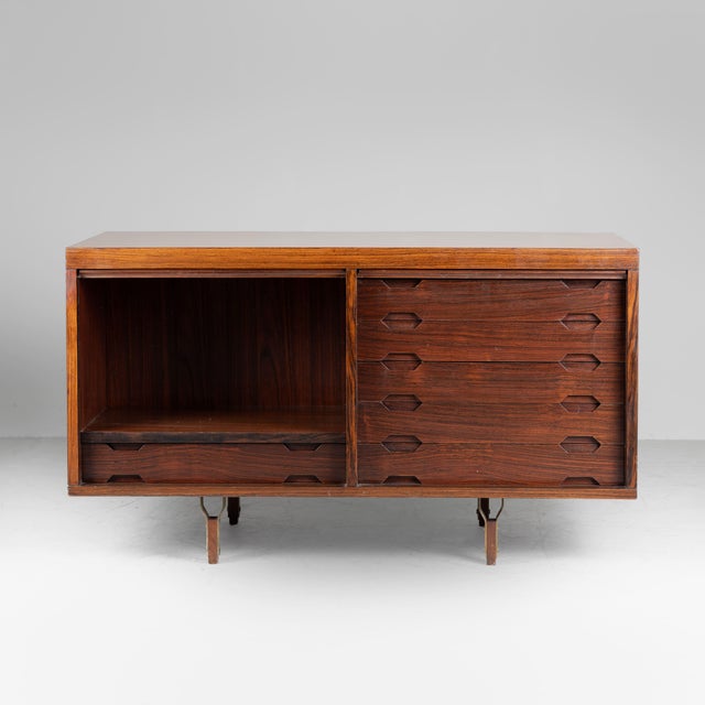 Mid-Century Double-Sided Wooden Sideboard, 1950s For Sale - Image 6 of 18