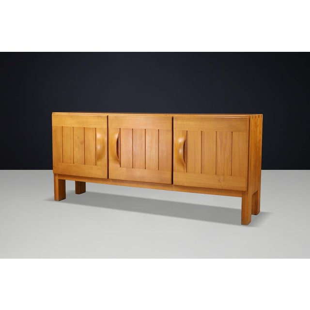 Sculptural Elm Sideboard from Maison Regain, France, 1960s For Sale - Image 4 of 18