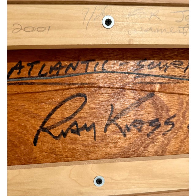 2000 - 2009 Ray Kass, White Atlantic Surf Mixed Media Modernist Abstract Seascape Painting Ray Kass, 2001 For Sale - Image 5 of 10