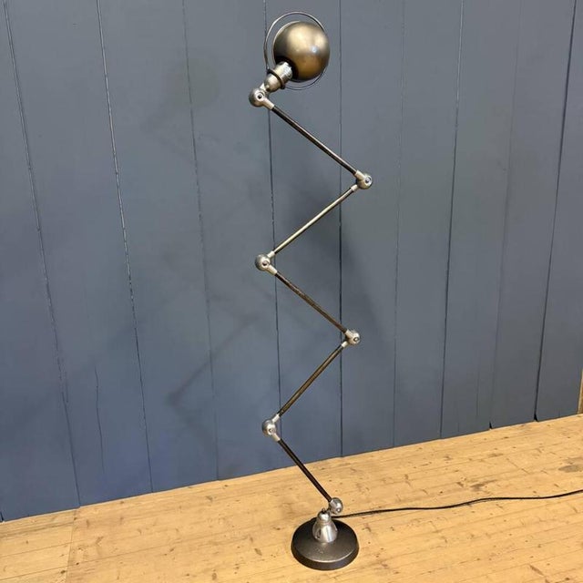1950s Five-Arm Floor Lamp with Blue Brand Plate from Jieldé, 1950s For Sale - Image 5 of 18