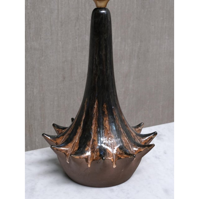 Mid-Century Modern Large Sculptural Ceramic Table Lamp from Niels Preben Larsen, Denmark, 1970s For Sale - Image 3 of 13