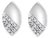 925 Sterling Silver 1/6 Cttw Diamond and Mirror Polish Pear Shape Stud Earrings, A Pair (I-J Color, I2-I3 Clarity) For Sale