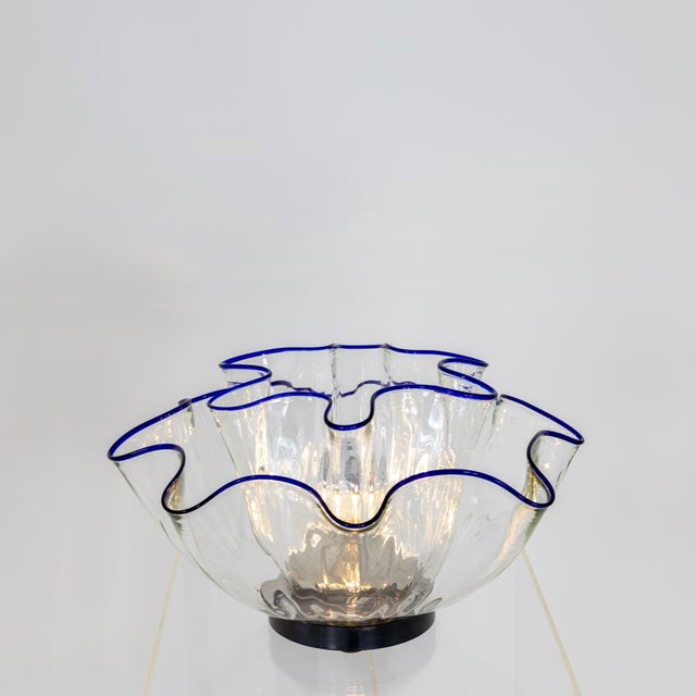 1970s "Fazzoletto" Italian Art Glass Table Lamp For Sale - Image 4 of 12