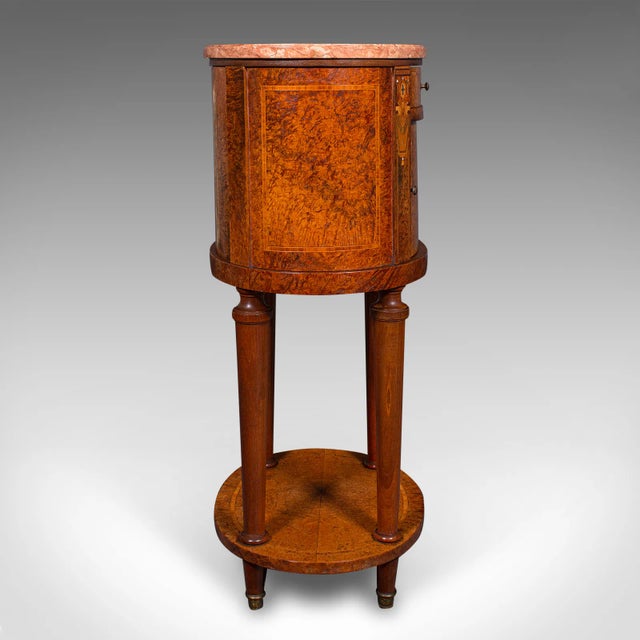 Late 19th Century 1870's Antique Oval Bedside Cabinet For Sale - Image 5 of 12