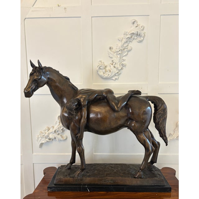 Large Antique Bronze Study Figurine, 1880 For Sale - Image 18 of 18