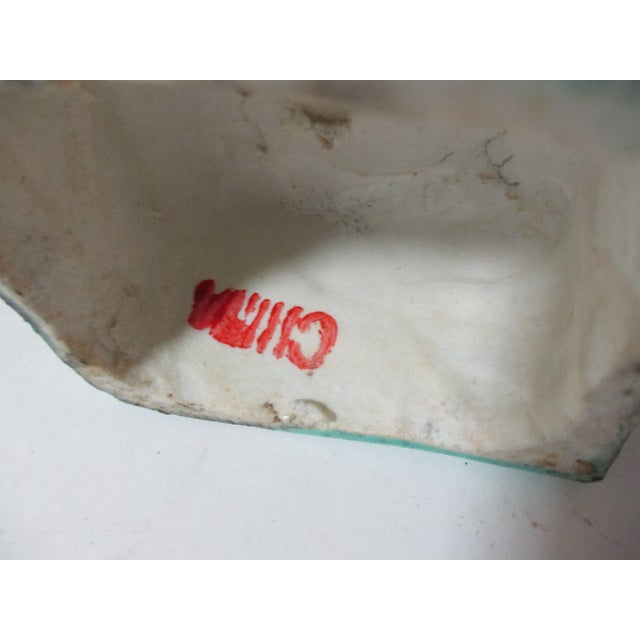 1940s Vintage Chinese Hand Painted Figurines - Set of 2 For Sale - Image 5 of 8