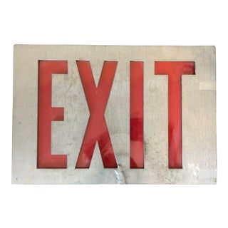 Vintage Exit Sign For Sale
