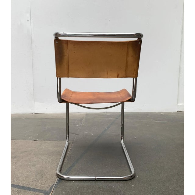 Vintage German S33 Cantilever Leather Chairs by Mart Stam for Thonet, Set of 8 For Sale - Image 17 of 18