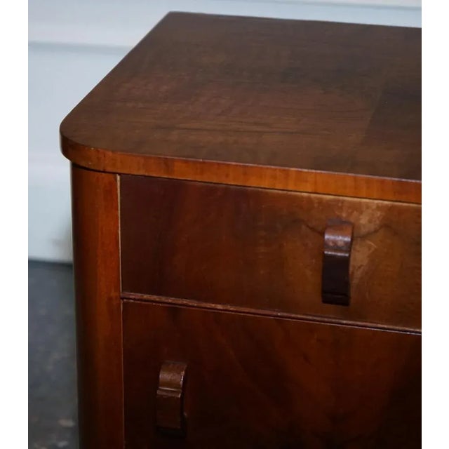 Art Deco Burr Walnut Nightstands, 1930s, Set of 2 For Sale - Image 9 of 17