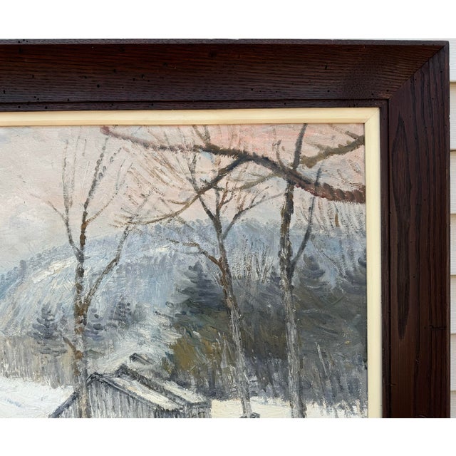 1960s Richard G. Packer North Conway, New Hampshire Art Landscape Oil Painting, Framed For Sale - Image 4 of 11