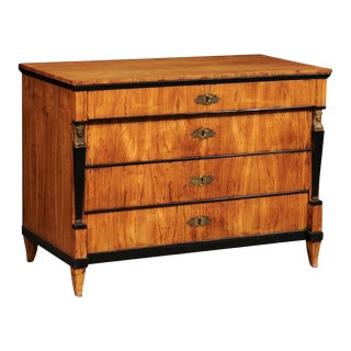 Italian Neoclassic Chest with Column Accents For Sale