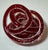 Contemporary Late 20th Century Red Art Glass Twisted Knot Orbit Ball Aventurine Metallic Gold Flecks For Sale - Image 3 of 8