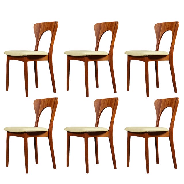Mid-Century Peter Dining Chairs by Niels Koefoed for Koefoeds Hornslet, 1950s, Set of 6 For Sale