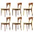 Mid-Century Peter Dining Chairs by Niels Koefoed for Koefoeds Hornslet, 1950s, Set of 6 For Sale