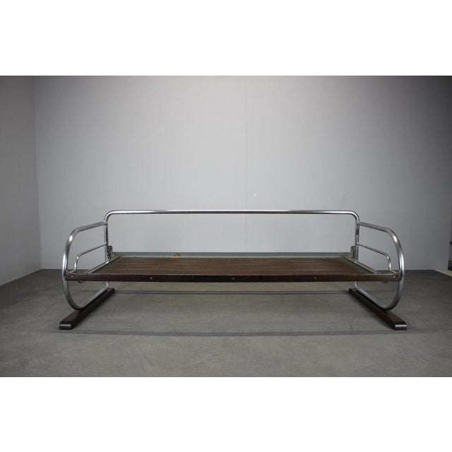 Bauhaus Tubular 3-Seater Sofa attributed to Slezák, Former Czechoslovakia, 1930s For Sale - Image 4 of 15