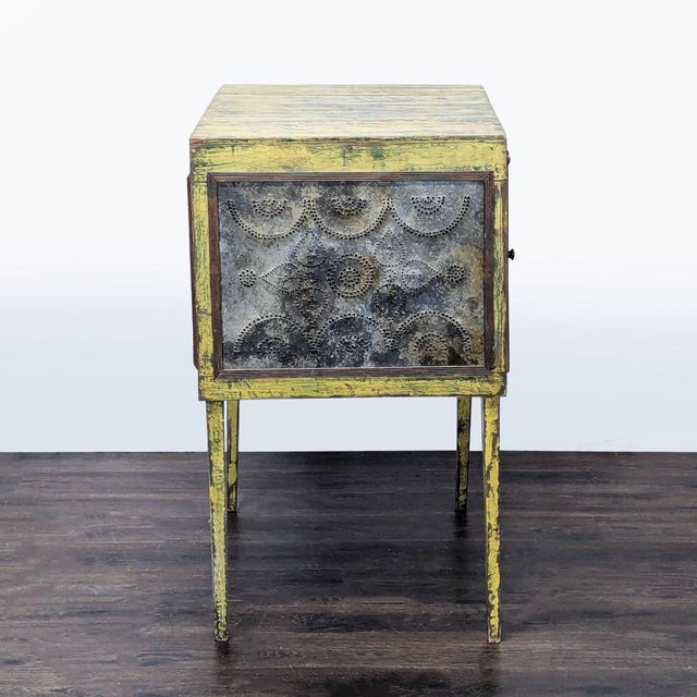 2000 - 2009 Handmade Reclaimed Wood and Metal Cabinet For Sale - Image 5 of 9