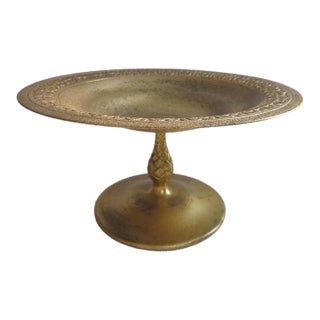 1930s Tiffany Studios Bronze Dore Footed Compote, #1664 For Sale