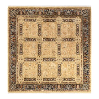 Mogul, One-of-a-Kind Hand-Knotted Area Rug - Yellow, 8' 1" x 8' 4" For Sale