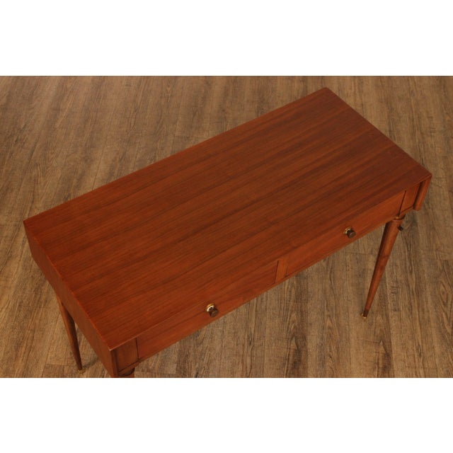 Mid 20th Century Mid 20th Century Mid-Century Modern Walnut Writing Desk For Sale - Image 5 of 12