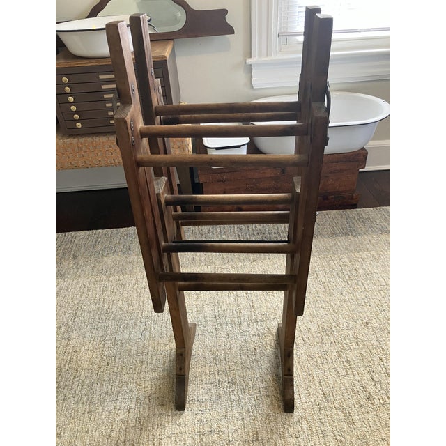 Antique Folding Wooden Washstand For Sale - Image 10 of 10